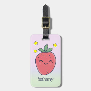 Étiquette À Bagage Jolie fraise personnalisée