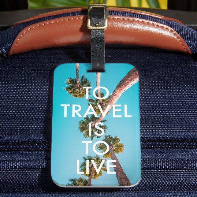 Étiquette À Bagage Jolie Plage Tropicale Citation À Voyager Est De Vi (Insitu Rectoal 2)