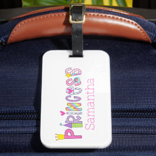 Étiquette À Bagage Jolie Princesse Filles Personnalisées