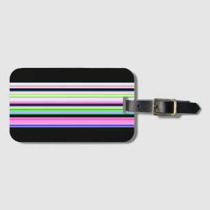 Étiquette À Bagage Jolies bandes néon colorées