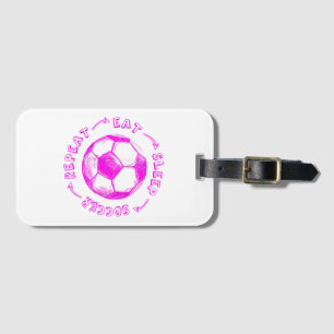 Étiquette À Bagage Jolies Filles Manger Dormir Football Répéter - Jou
