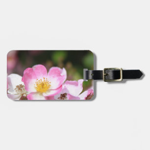 Étiquette À Bagage jolies fleurs de rose sauvage rose pour les dames