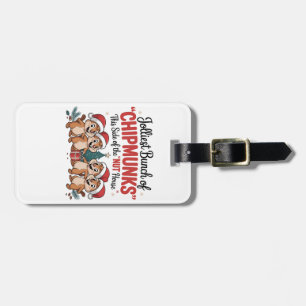 Étiquette À Bagage Jolle Bunch de Chipmunks Funny Rodents Noël