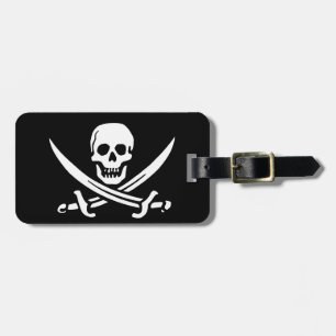 Étiquette À Bagage Jolly roger Pirate Crâne os