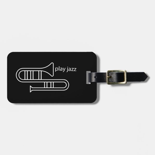 Étiquette À Bagage Jouer du jazz (Devant horizontal)
