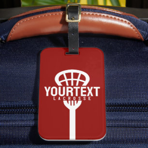 Étiquette À Bagage Joueur de crosse TEXTE PERSONNALISÉ Team Mesh Spor