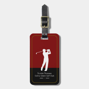 Étiquette À Bagage Joueur de golf masculin élégant moderne