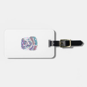 Étiquette À Bagage Joueur de licorne Un mode licorne Style rétro Grap