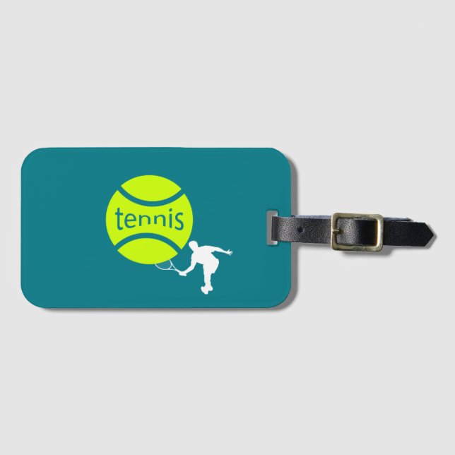 Étiquette À Bagage Joueur de tennis (Devant Horizontal)