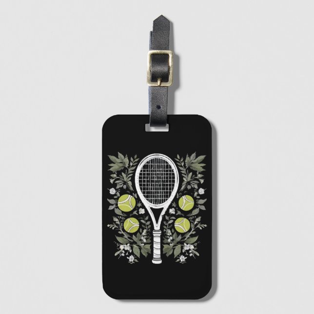 Étiquette À Bagage Joueuse de tennis (Devant Vertical)