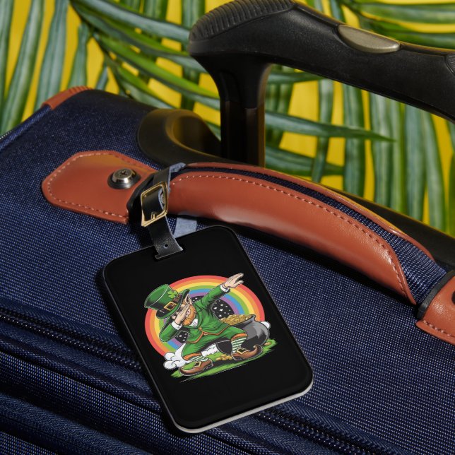 Étiquette À Bagage Jour de la Saint Patrick Dabbing Leprechaun Dab Da (Insitu Rectoal 1)
