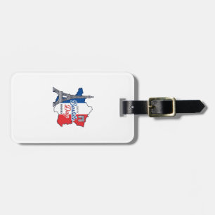 Étiquette À Bagage Joyeux 14 juillet France Carte Tour Eiffel Vector_