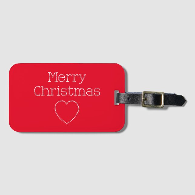 Étiquette À Bagage Joyeux croix de Noël (Devant Horizontal)