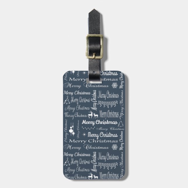 Étiquette À Bagage Joyeux Noël (Devant Vertical)