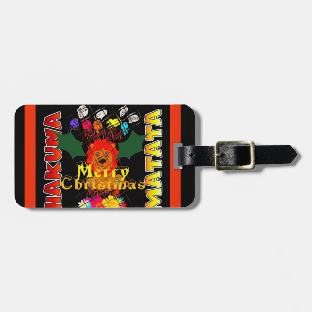 Étiquette À Bagage Joyeux Noël et une bonne année (Devant horizontal)