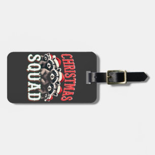 Étiquette À Bagage Joyeux Noël Raccoon Santa Hat Amateurs