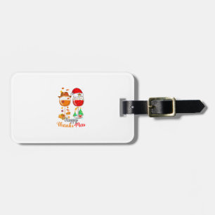 Étiquette À Bagage Joyeux Thanksmas Vin Thanksgiving Noël Long S