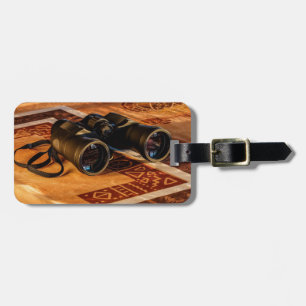 Étiquette À Bagage Jumelles, Glyphes, Pictographes, Explorateur, Voya