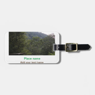 Étiquette À Bagage Jungle forêt arbres montagne voyage ajouter nom du
