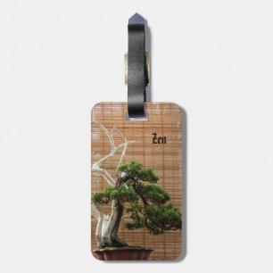 Étiquette À Bagage Juniper chinois Bonsai Tree Nom photo