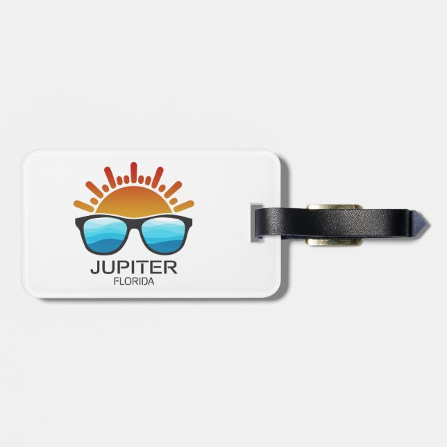 Étiquette À Bagage Jupiter Floride Lunettes de soleil (Dos horizontal)
