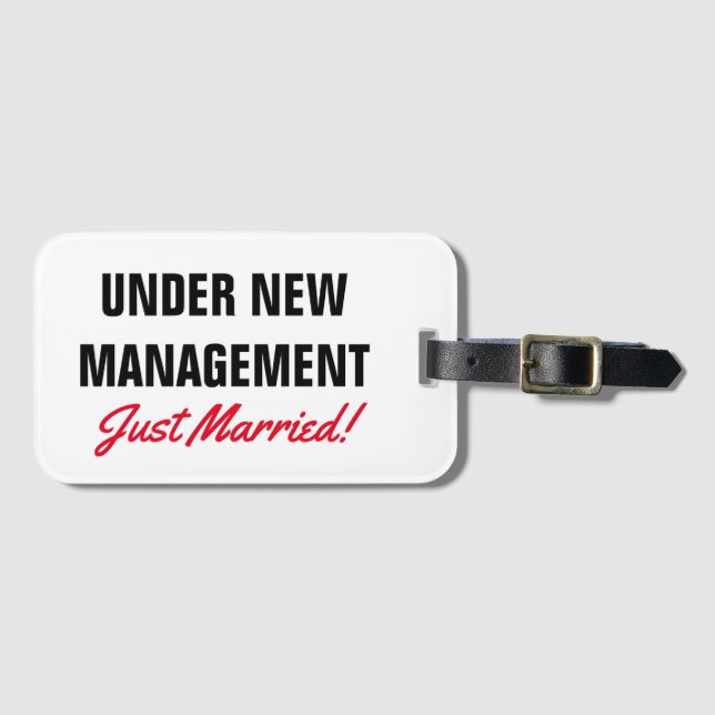 Étiquette À Bagage Juste le bagage marié étiquette | sous la nouvelle (Devant Horizontal)