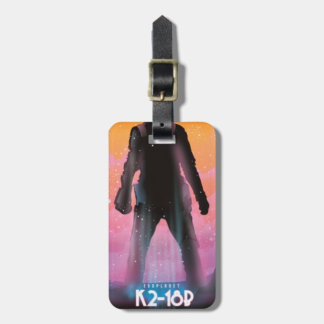 Étiquette À Bagage K2-18b exoplanète art spatial (Devant Vertical)