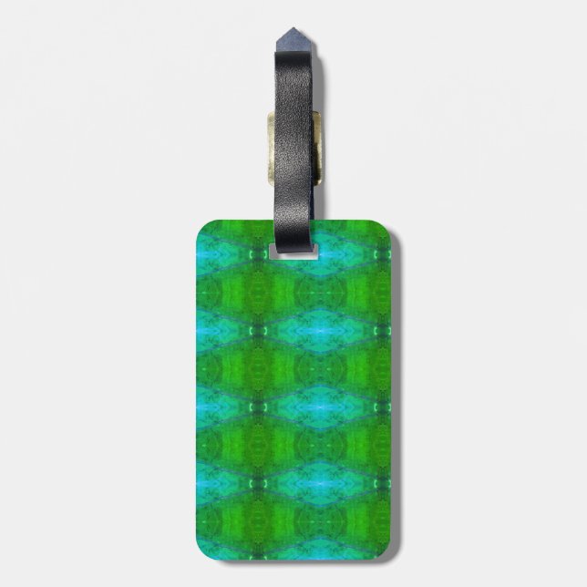 Étiquette À Bagage Kale Ikat Greenleaf (Dos Vertical)