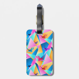 Étiquette À Bagage Kaléidoscope d'origami