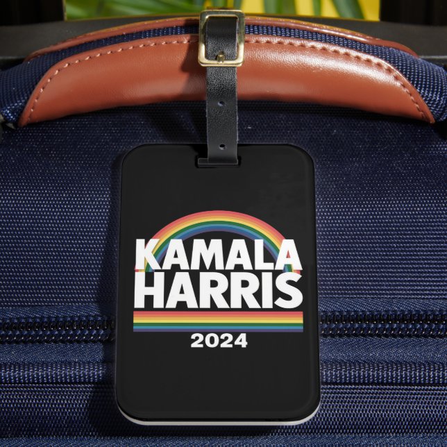 Étiquette À Bagage Kamala Harris 2024 Gay pride arc-en-ciel élection  (Insitu Rectoal 2)