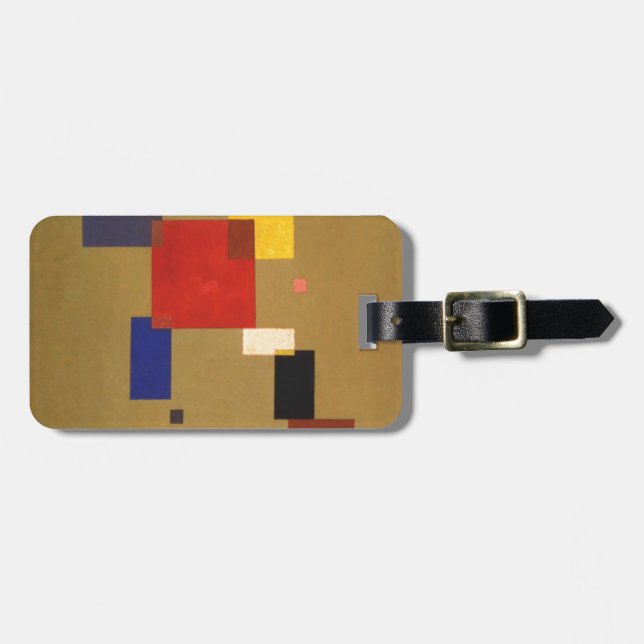 Étiquette À Bagage Kandinsky Treize Rectangles peinture Abstraite (Devant horizontal)