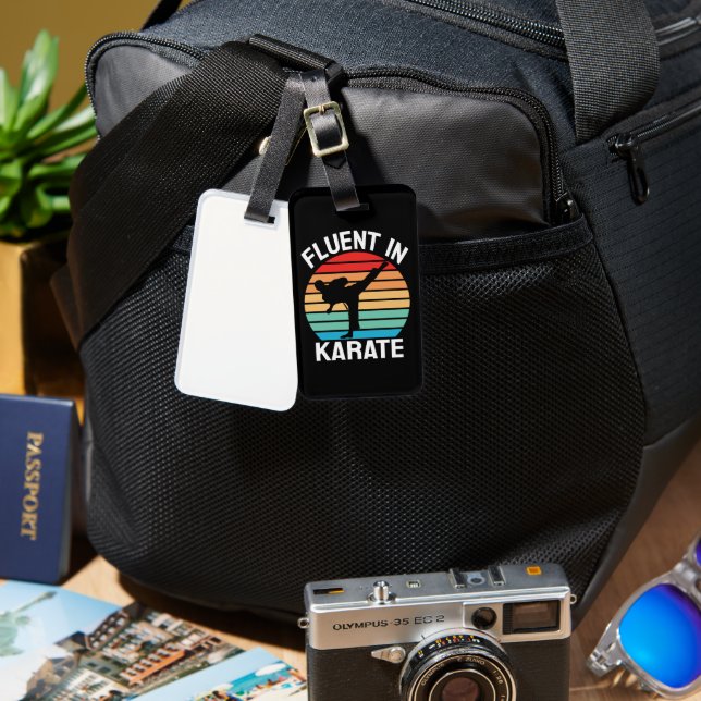 Étiquette À Bagage Karate couramment Drôle de karaté (Recto & Verso)