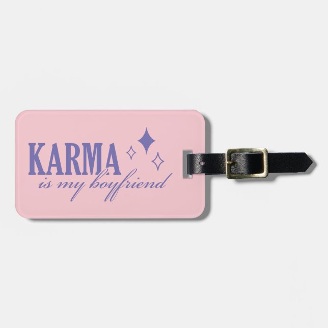 Étiquette À Bagage Karma est mon petit ami (Devant horizontal)