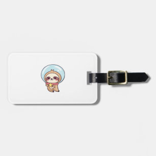 Étiquette À Bagage Kawaii Chibi Paresseux Astronaute � Mignon Paresse