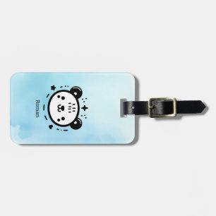 Étiquette À Bagage Kawaii mignon visage ours - Kawaii minimaliste lig