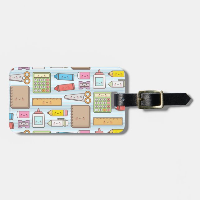 Étiquette À Bagage Kawaii Retour à l'école Fournitures Motif pour fil (Devant horizontal)