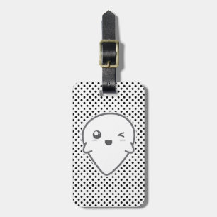 Étiquette À Bagage Kawaii Winking Ghost Travel Luggings Tags