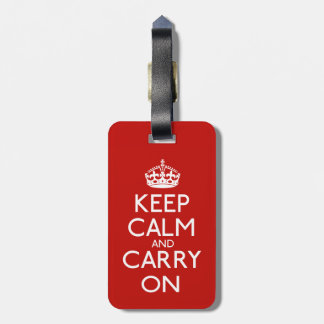 Étiquette À Bagage Keep Calm and Carry