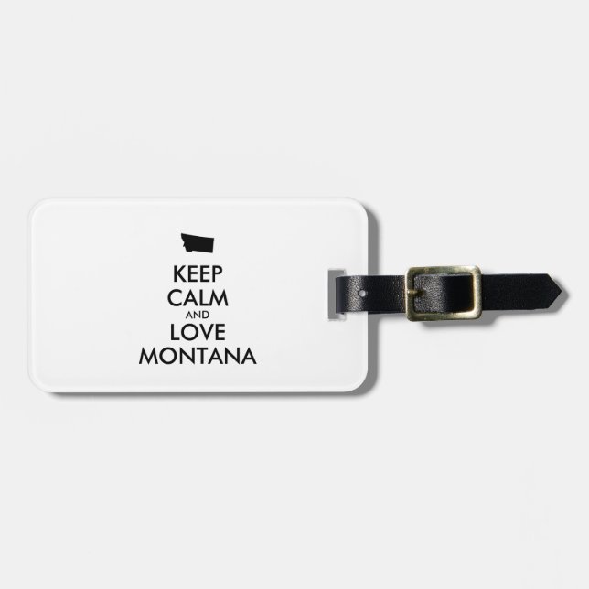 Étiquette À Bagage KEEP CALM et LOVE MONTANA (Devant horizontal)