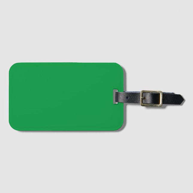 Étiquette À Bagage Kelly Vert couleur solide (Devant Horizontal)