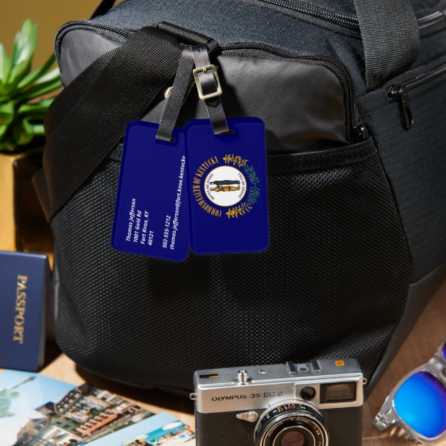 Étiquette À Bagage Kentucky (Recto & Verso)