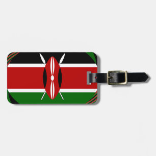 Étiquette À Bagage Kenya Drapeau Art - Patriotique & Design Moderne