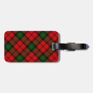 Étiquette À Bagage Kerr tartan rouge vert plaid