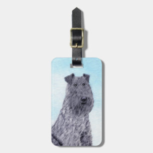 Étiquette À Bagage Kerry Blue Terrier peinture mignonne Chien d'origi