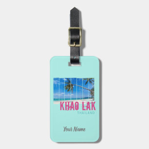 Étiquette À Bagage Khao Lak Phang-Nga Thaïlande Vintage Beach Souveni