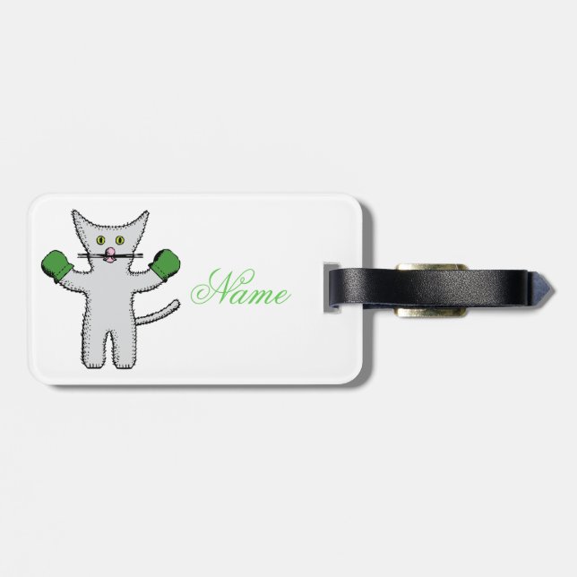 Étiquette À Bagage Kitten en boîte avec Mittens Thunder_Cove (Dos horizontal)