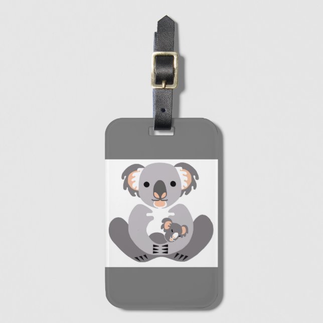 Étiquette À Bagage KOALA - Amoureux des animaux - Marsupial - (Devant Vertical)