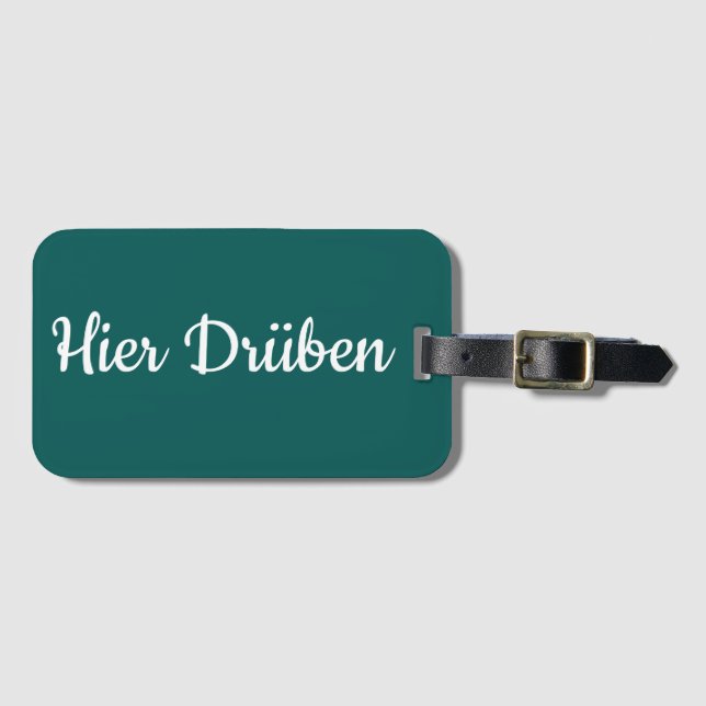 Étiquette À Bagage Koffanhänger - Hier Drüben (Devant Horizontal)