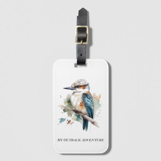 Étiquette À Bagage Kookaburra True Blue, personnalisé (Devant Vertical)