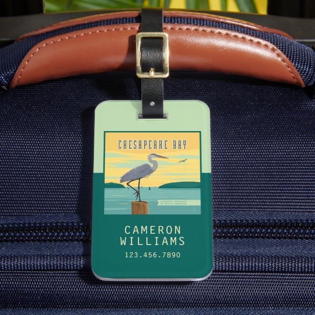 Étiquette À Bagage La Baie De Chesapeake Le Plus Grand Estuaire D'Amé (Insitu Rectoal 2)